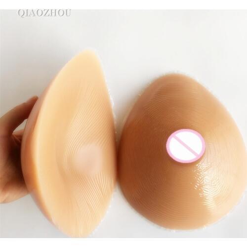 800g C cup crossdress realistic suntan skin silicone breast forms false breasts transvestite