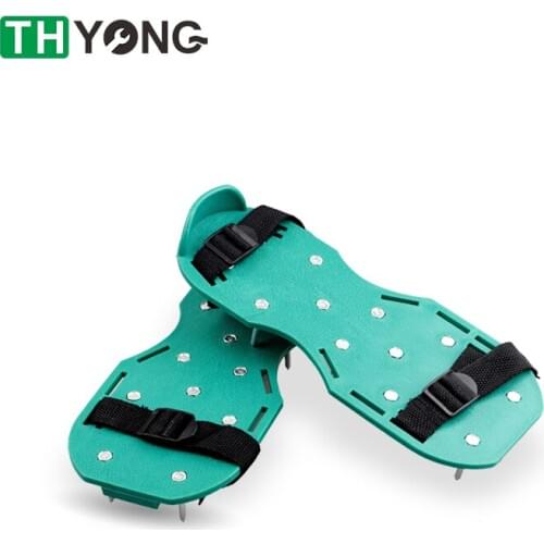 1 Pair Garden Lawn Aerator Shoes Grass Spiked Gardening Walking Sandal Nail Shoes Yard Cultivator Scarification Nail Grow Tool