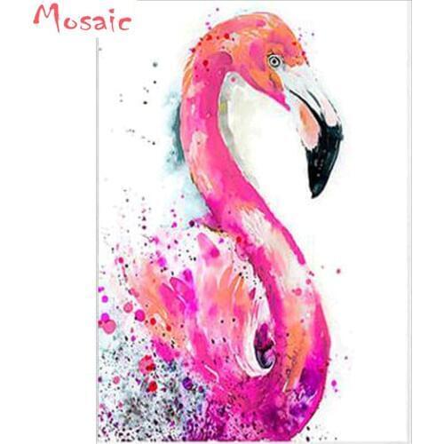 Diy,5d,Diamond painting Cross Stitch kits Pink Swan Abstract Birds Diamond Embroidery,Christmas gift, Mosaic,Crafts,Home Decor