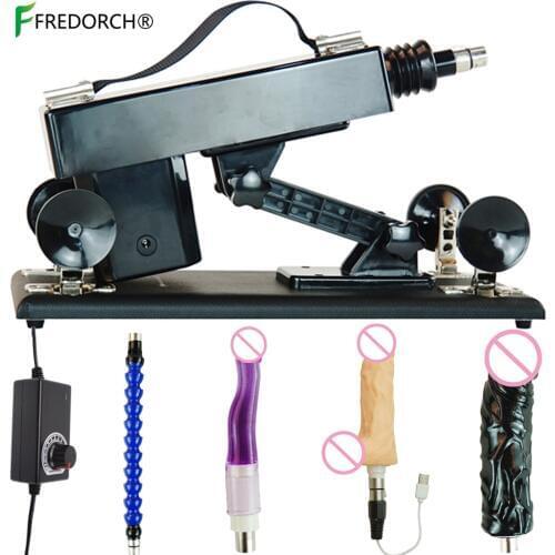 Fredorch Automatic Sex Machine Multi-speed Adjustable Vibrator Masturbator Dildo Retractable Sex Machin Gun Sex Toys for Women