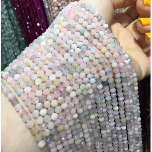 Natural Stone Beads Semi-precious Stone Faceted beads Morgans stone Beads for Jewelry Making DIY Necklace Bracelet Accessories