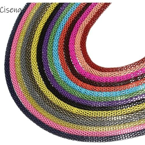 5pcs/lot 15 Colors Metal Iron Necklace Chains Bulk Open Link Chain Dia 3mm Gold/Black/Bronze Color Diy Jewelry Findings
