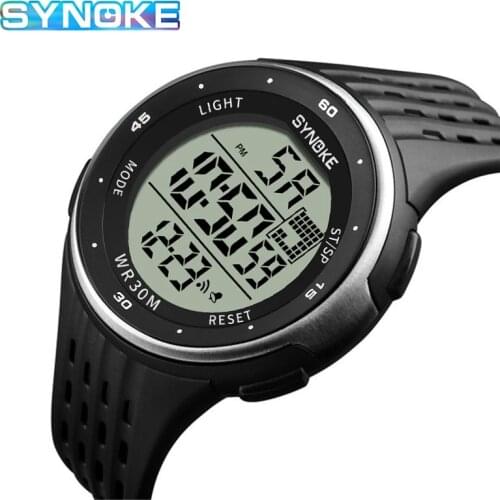 Cronometro Digital Watches Mens 2021 SYNOKE Brand 3BAR Waterproof Watch For Men Sport Big Screen Watch Clock relogio masculino