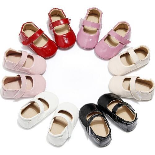 0-18M Newborn Baby Girls Soft Sole PU Crib Shoes Baby Girl Shoes Anti-slip Sneakers Hot First Walkers Girls Princess Shoes