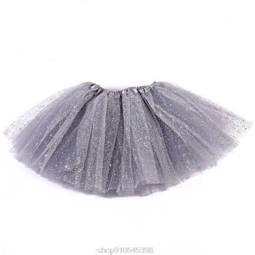 Baby Ballet Dance Tutu Skirt 3 Layers Tulle Glitter Golden Sequins Fluffy Princess Mesh Pettiskirt 0-8 Year O12 20 Dropshipping
