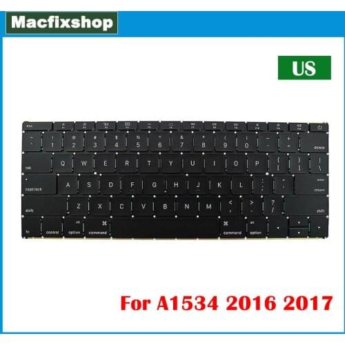 A1534 US Keyboard 2016 2017 Year Replacement For MacBook Retina 12 inch A1534 Keyboard MLHA2 MLHC2 EMC 2746 EMC 2991 EMC 3099