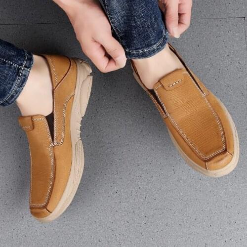 Casual Leather Shoes Fashion Men Casual Shoes Man Sneakers Mens Hot Sale Zapatillas Leather For Causal Black Sneaker Hombre