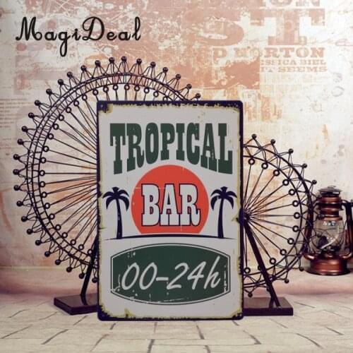 MagiDeal Rectangle Retro Sheet Iron Tin Sign Pub Home Poster Plaque Cafe Wall Door Waterproof Plate Wall Decoration #62