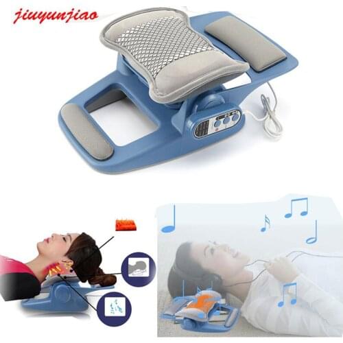 Massage Pillow Device Electric Cervical Healthy Body Relaxation Massage Frequency Vibration Heating Music Massage Pillow