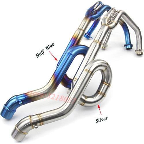 Motorcycle Modified Full System Racing Exhaust Muffler Front Connection Middle Link Pipe For Yamaha YZF R3 R25 R30