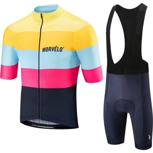 Morvelo 2020 mens jersey mens quick-drying summer bike short-sleeved mountain bike suit bike outdoor racing suit cycling kit
