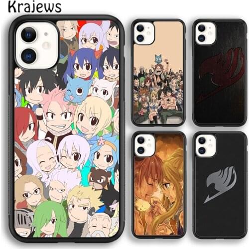 Krajews Anime Manga Fairy Tail soft Phone Case Cover For iPhone 5s SE 2020 6s 7 8 plus X XS XR 11 12 mini pro max coque Shell
