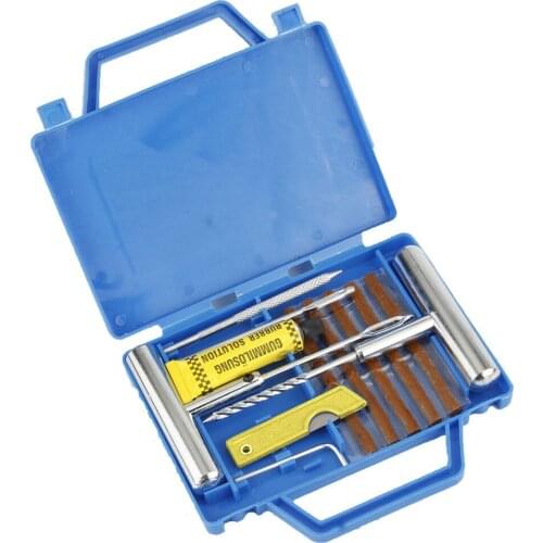 Auto Tire Repair Kit Tyre Puncture Repair Kit Emergency Heavy Duty Tubeless Plug Set Professional Portable