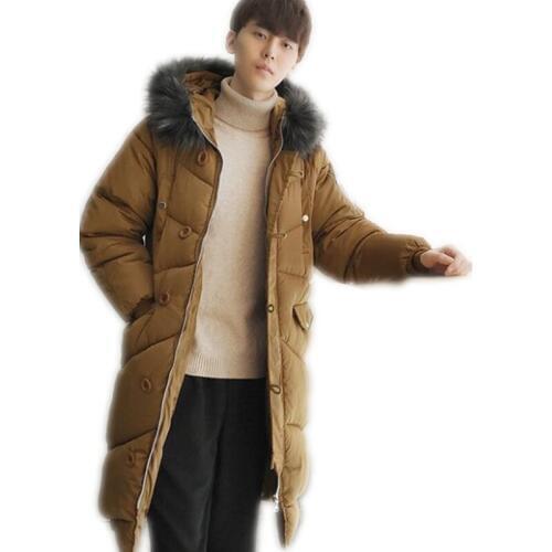 2018 New Winter Women And Men Jacket Female Hooded Fur Collar Thicken Couples Down Cotton Jacket Loose Button Winter Coat Q1156