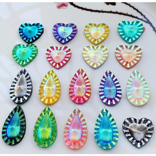 Wholesale water drop mineral surface flat back sewing 2 pore resin rhinestone wedding decoration rhinestone top 180pcs/lot