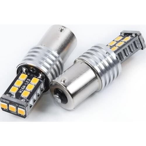 P21/5W Signal Lights Bulb Car Lamp 6W Turn Light 2pcs Orange 2x 15-SMD