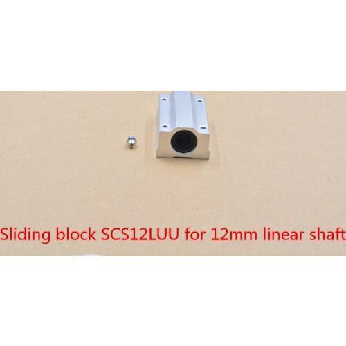SC12LUU SCS12LUU bearing 12mm linear bearing slide block for 12mm rod round shaft XYZ Table CNC 1pcs