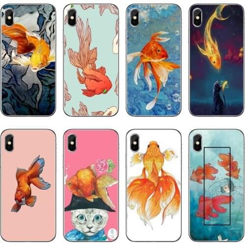 Goldfish fish Silicone Phone Case For Xiaomi Mi 11 Note 10 10T 9 9T 8 Pro A2 Lite A3 A1 Poco F1 F2 M3 X3 NFC
