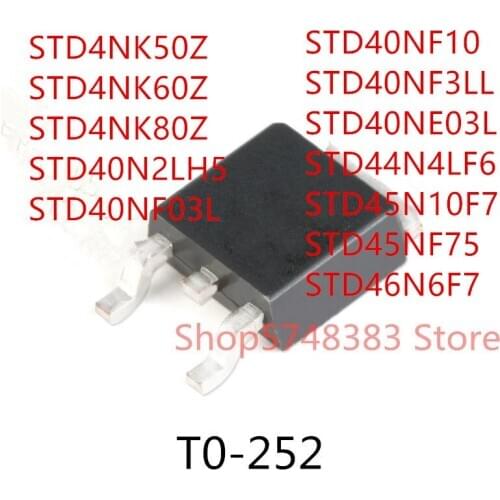 STD4NK50Z STD4NK60Z STD4NK80Z STD40N2LH5 STD40NF03L STD40NF10 STD40NF3LL STD40NE03L STD44N4LF6 STD45N10F7 STD45NF75 STD46N6F7