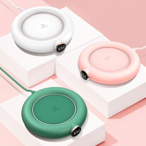 USB Cup Heater Mug Warmer Hot Plate Tea Makers Warmer Coaster 3 Gear LED Display Cup Heaters Heating Pad for Coffee Milk Tea