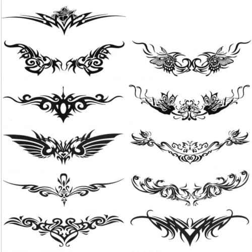 Tattoo sex Waterproof Temporary Tattoo Sticker Symbol Totem Wing Tatto on Leg Arm Back Tattos Sex Flash Tatoo Fake Tattoos