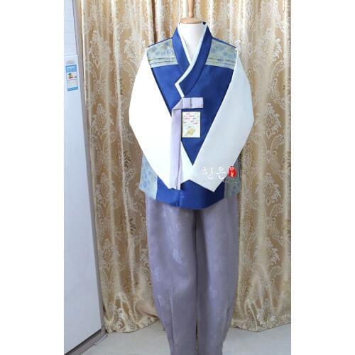South Korea Imported Hanbok Fabric / Korean Korean Latest Mens Hanbok / Wedding Hanbok