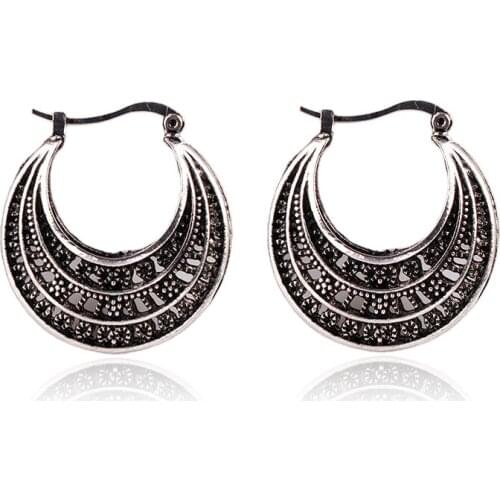 TODOX New Women silver color metal Jewelry hook Earrings Retro Geometric Bohemia Female Elegant drop earrings lady gifts