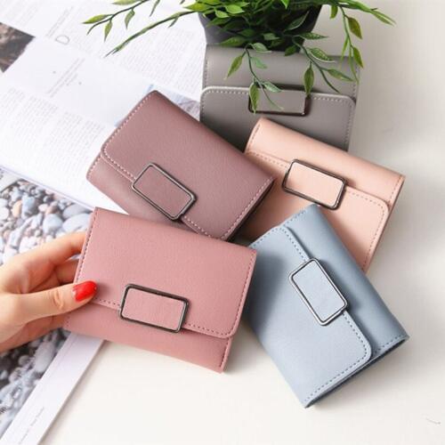 Womens Purse Short Small Portable Wallet Wallet Card Bag Multi-function Women Bag High Quality Free Shipping