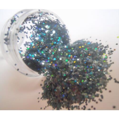 1 Box Black Rainbow Flash Holographic Glitter Powder Shiny Holo Nail Glitter Dust Powder Manicure DIY Nail Art Decoration,MBKL0