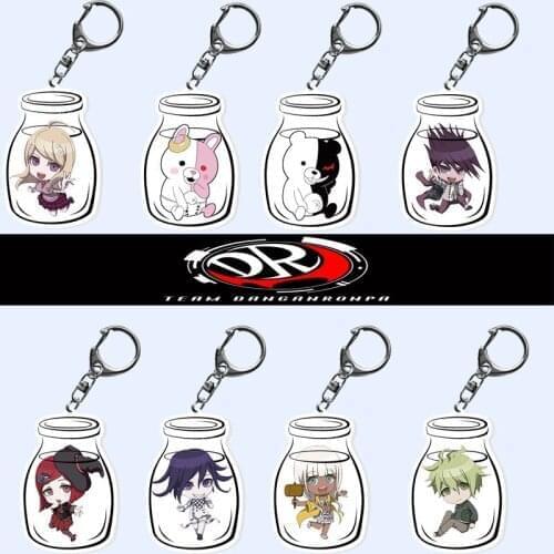 10pcs/lot Anime Dangan Ronpa Super Danganronpa v3 Acrylic keychain Q version pendant Creative Gift toy gift