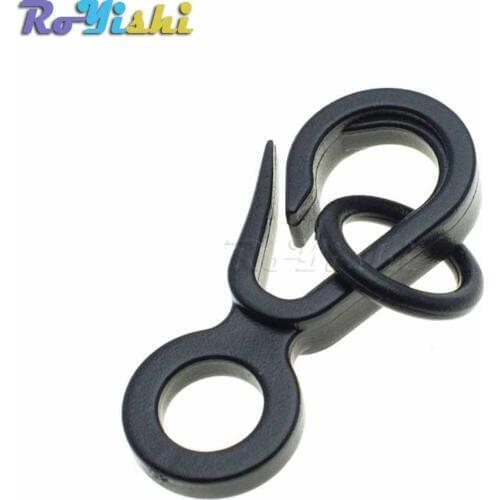1000pcs/pack Black Plastic Snap Hooks With O ring for Bag Belts Straps Clasp Backpack Garment Accessories