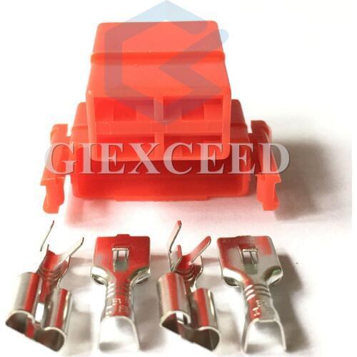 2 Sets Motorcycle 4 Pin Female Harness Connector Automotive Electrical Connector Cable Socket