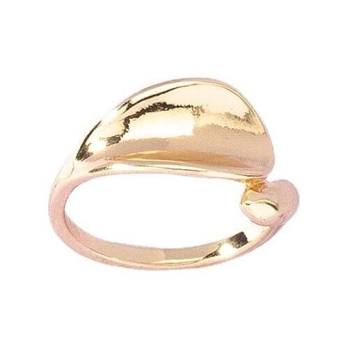 2021 Ins Trendy Gold Metal Irregular Minimalism Minimalist Knuckle Finger Rings Korean Fashion Women Party Jewelry
