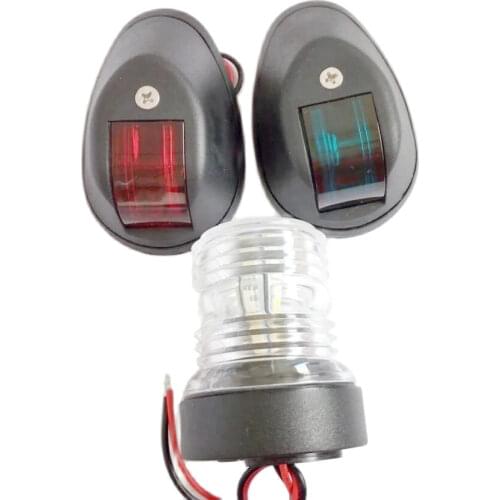 Marine Boat Yacht Navigation Light Starboard Port Light And All round 360 Degree Light 3 pcs
