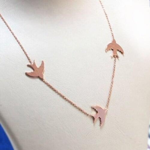 3 Three Dovetail Silver Necklace