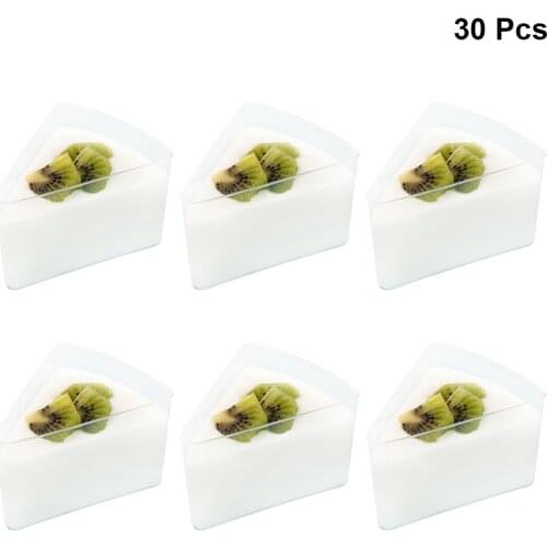 30pcs Disposable Dessert Ice Cream Cup Triangle Yogurt Cups Clear Mousse Cup Dessert Containers For Jelly Pudding