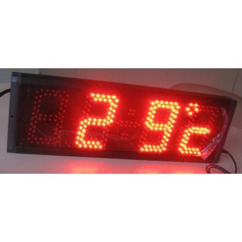 5 inch red color LED clock muti-functions time and temperature ( HST4-5R)