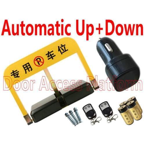 Automatic Lock Up+Down powered with dry cell automatic car parking system lock vehicle access control lock kit remote controller