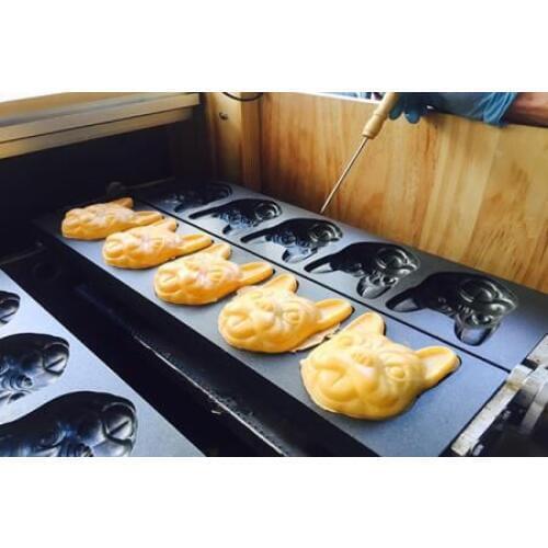 Free shipping csot 4 pcs/ plate Cartoons Dog Shape taiyaki machine Waffle maker