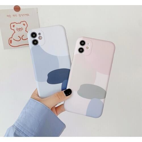 Nordic Matching Abstract Oil Painting Fresh Rendering Phone Case for iPhone 7 8 Plus SE 2020 11 12 Mini Pro XS MAX XR X Cover