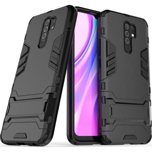 Kickstand Case For Xiaomi Redmi 9 6.53" Shockproof Armor TPU + PC Tough Cover for Xiomi Redmi 9 Prime Redmi9 9prime M2004J19G