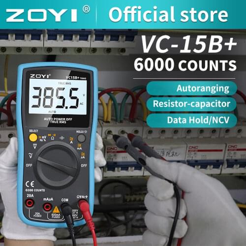 ZOYI VC15B+ Digital Multimeter TURE RMS Auto Range Volt Meter Tester Continuity Tester