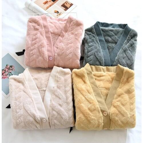 Fdfklak Home Clothes Suit Warm Winter Coral Velvet Couple Pajamas Set Lover Sleepwear Lounge Mens Clothing Soft Nightwear