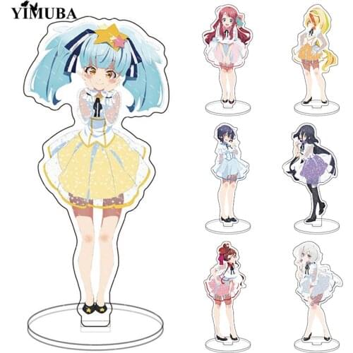ZOMBIE LAND SAGA Two Sided Acrylic Stand Figures Model Plate Hoshikawa Lily Minamoto Sakura Standing Sign Desk Decor Collectible