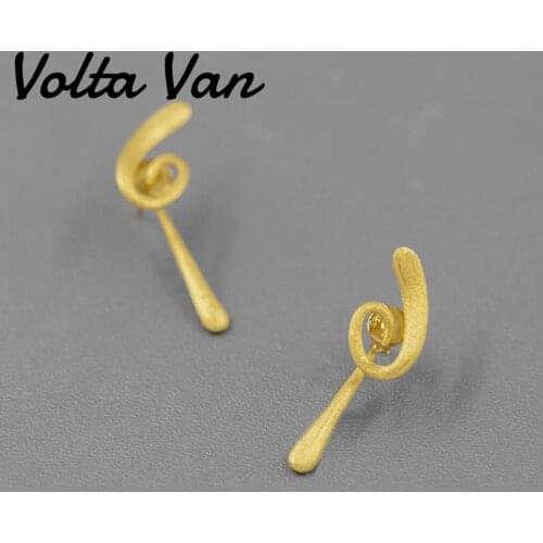 Volta Van Elegant 925 Sterling Silver Drop Earrings Pendientes Plata 2021 New Fine Jewelry Concise Trendy Party Silver Earrings