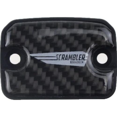 KODASKIN Carbon Italy Brake Fluid Reservoir Cap Front for Ducati Scrambler ICON (Black)
