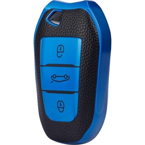 Leather style TPU Car Remote Key Case Cover For Peugeot 208 308 508 3008 5008 for Citroen C4 Picasso DS3 DS4 DS5 DS6