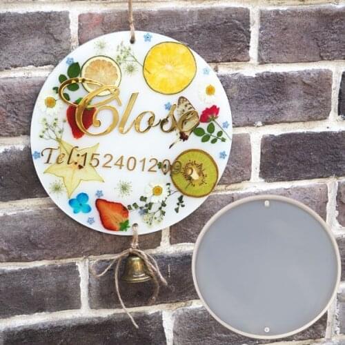 DIY Round Doorplate Silicone Mold for Making Epoxy Resin Art Supplies Make Your Own Doorplate Epoxy Resin Molds