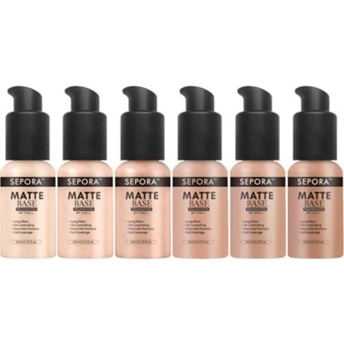 30ml Face Matte Liquid Foundation Base Makeup Oil Control 24 Hours Lasting Concealer Full Coverage Waterproof Contour Makeup
