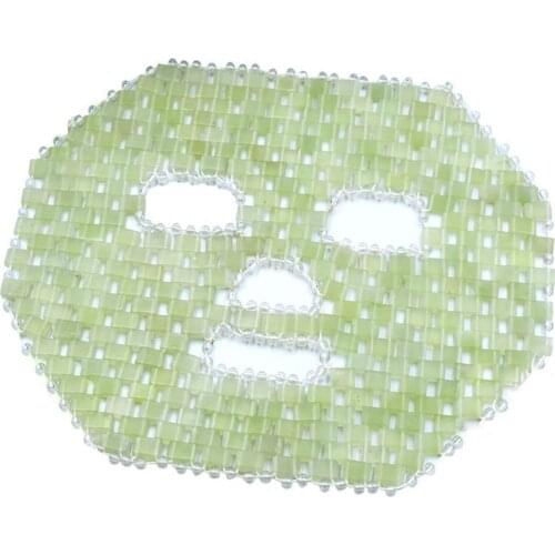 Jade Stone Eye Face Mask 100% Natural Stone Jade Mask Crystal Jade Eye Mask Gouache Stone Facial SPA Crystal Massager